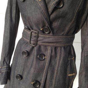 - 1969 Vintage GAP Jeans Denim Retro Trench Coat